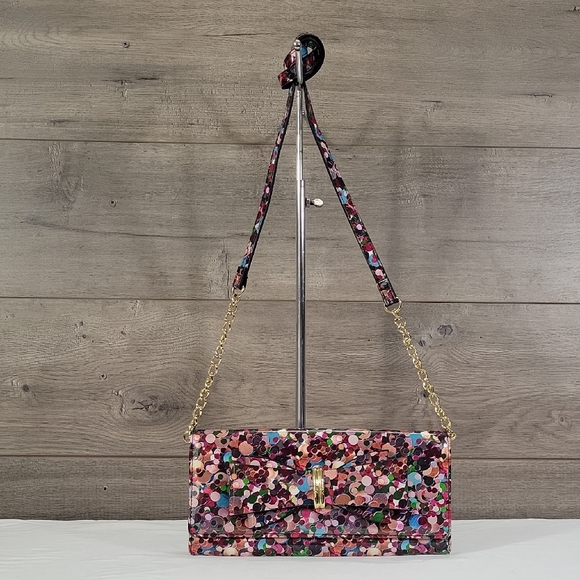 Betsey Johnson Handbags - Betsey Johnson Multi-Color Bow PVC Crossbody Shoulder Bag